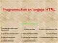Apprentissage du langage HTML