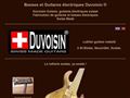 Accès aux guitares et bases Swiss Made. Duvoisin