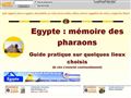 Egypte des pharaons, informations et photos de site - basse et haute égypte - d'Abou Simbel à Alexan